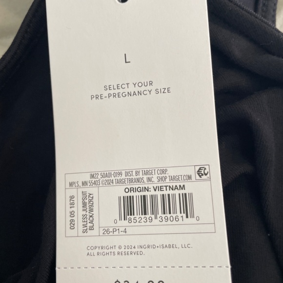 Ingrid + Isabel Black maternity romper - Picture 5 of 5